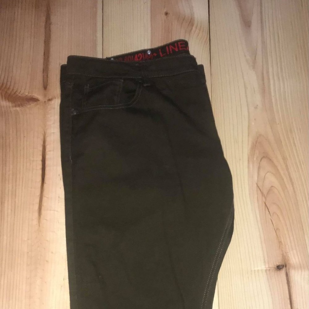 Linea Uomo Green Modern Straight Fit Jeans (42x30)